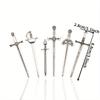 6PCS DIY Alloy Accessories Retro Tibetan Silver Sword and Sword 6 Styles Long Sword Accessories Cosplay Western Sword