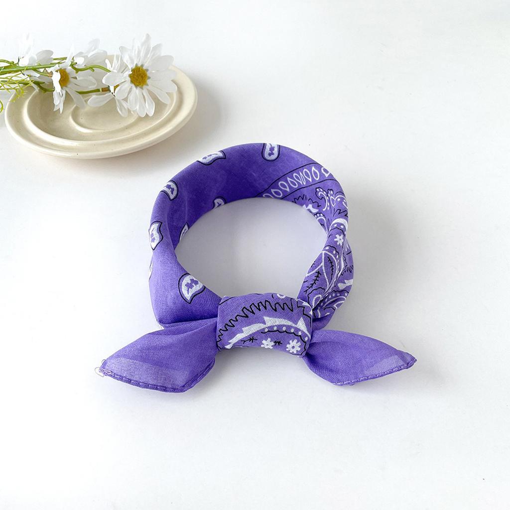 Cotton Paisley Print Bandana Headband Unisex Square Scarf for Outdoor Activities and Daily Wear