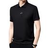 Waffle Men'S Short Sleeve T-Shirt Lapel Polo Shirt Thin Solid Color Casual Business Half Sleeve Polo