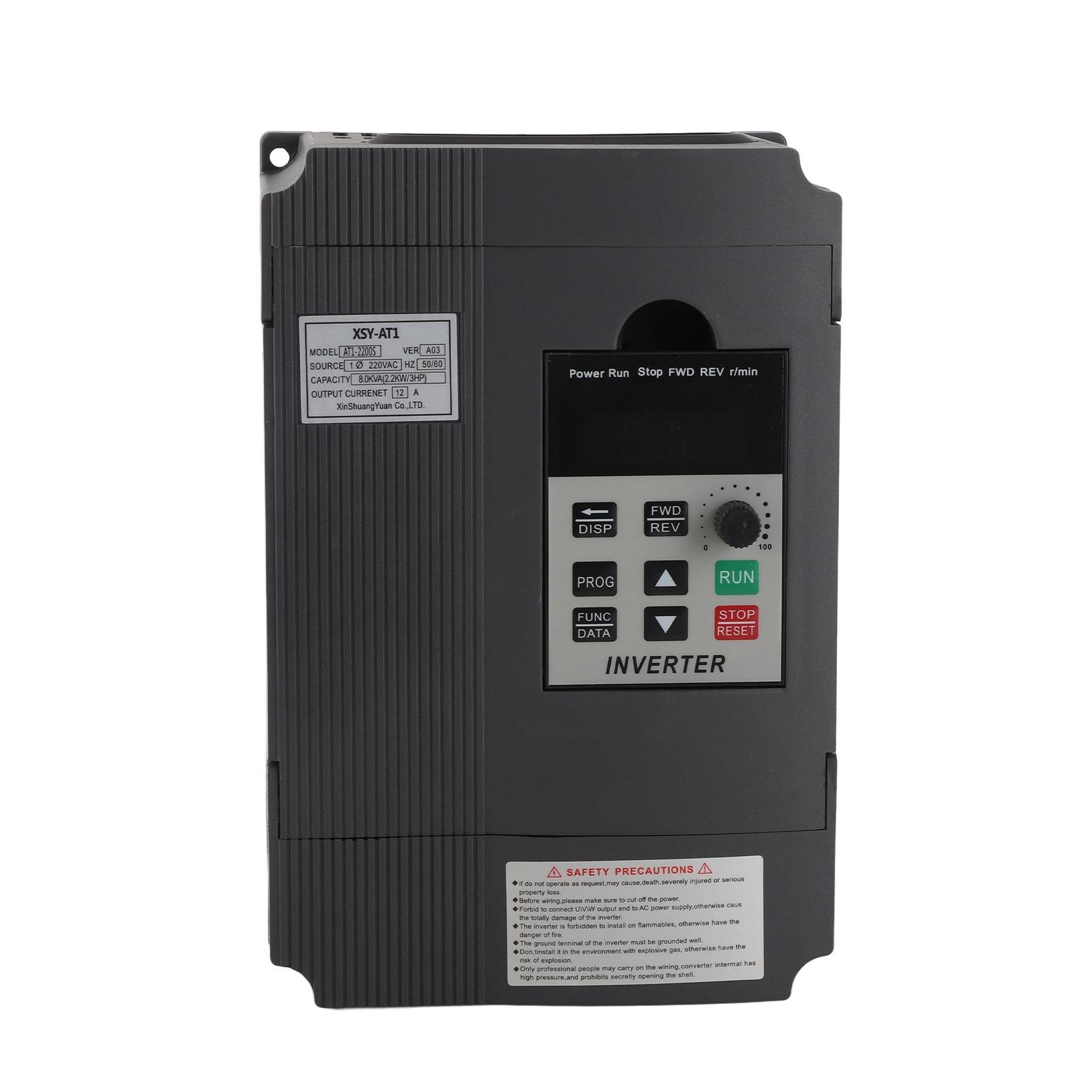 

Variable Frequency Drive 2.2KW Single Phase Input 3 Phase Output VFD Inverter Frequency Converter