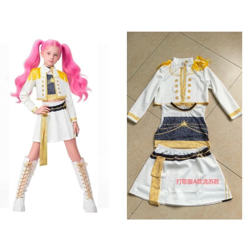 Nouveau costume de cosplay de chasseuse de sorcières pour filles vêtements imprimés assortis pour enfants