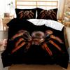 Spider Duvet Cover Set 3D Print Brown Spider Twin Comforter Cover Set Insect Theme Double Queen King Size Polyester Qulit Cover