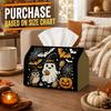 1pc Whimsical Spooky Halloween Tissue Box with Ghost Figure Owl Lantern Decoration Napkin Storage Organizer for Kitchen, Car, Elegant Decorative Box, 