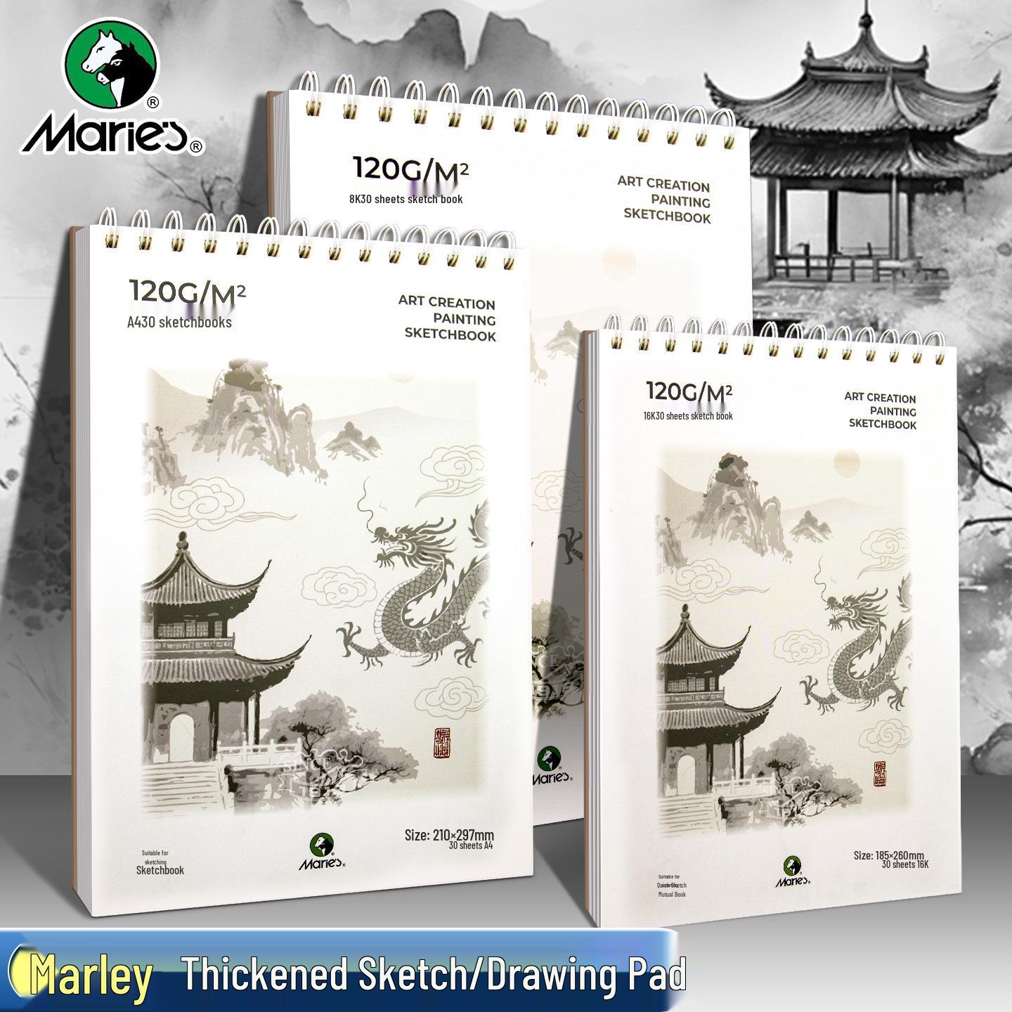 

Mali Professional Sketchbook for Art Students - A4 & 8k Hand-Drawn Sketchbook, 16k for Kindergarten & Elementary Painting. 16K 30 sheets