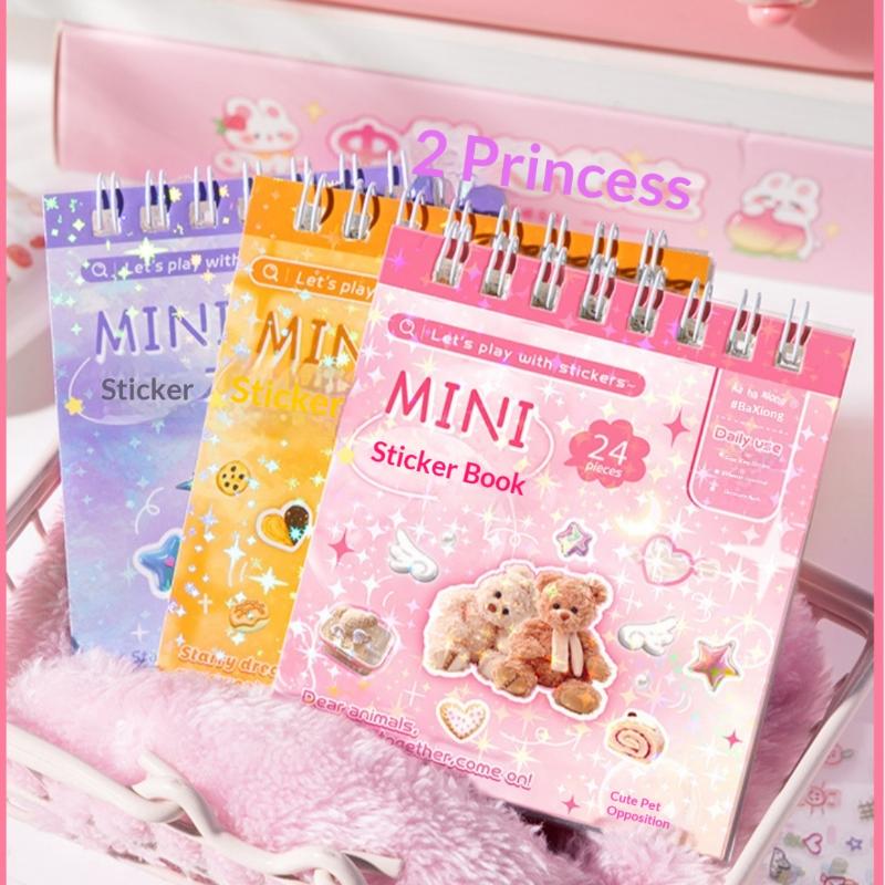 New 24Pcs/pack DIY Scrapbook Supplies Kawaii Journaling Collage Sticker Book High Beauty Cute Diary Decoration Decals Crafts