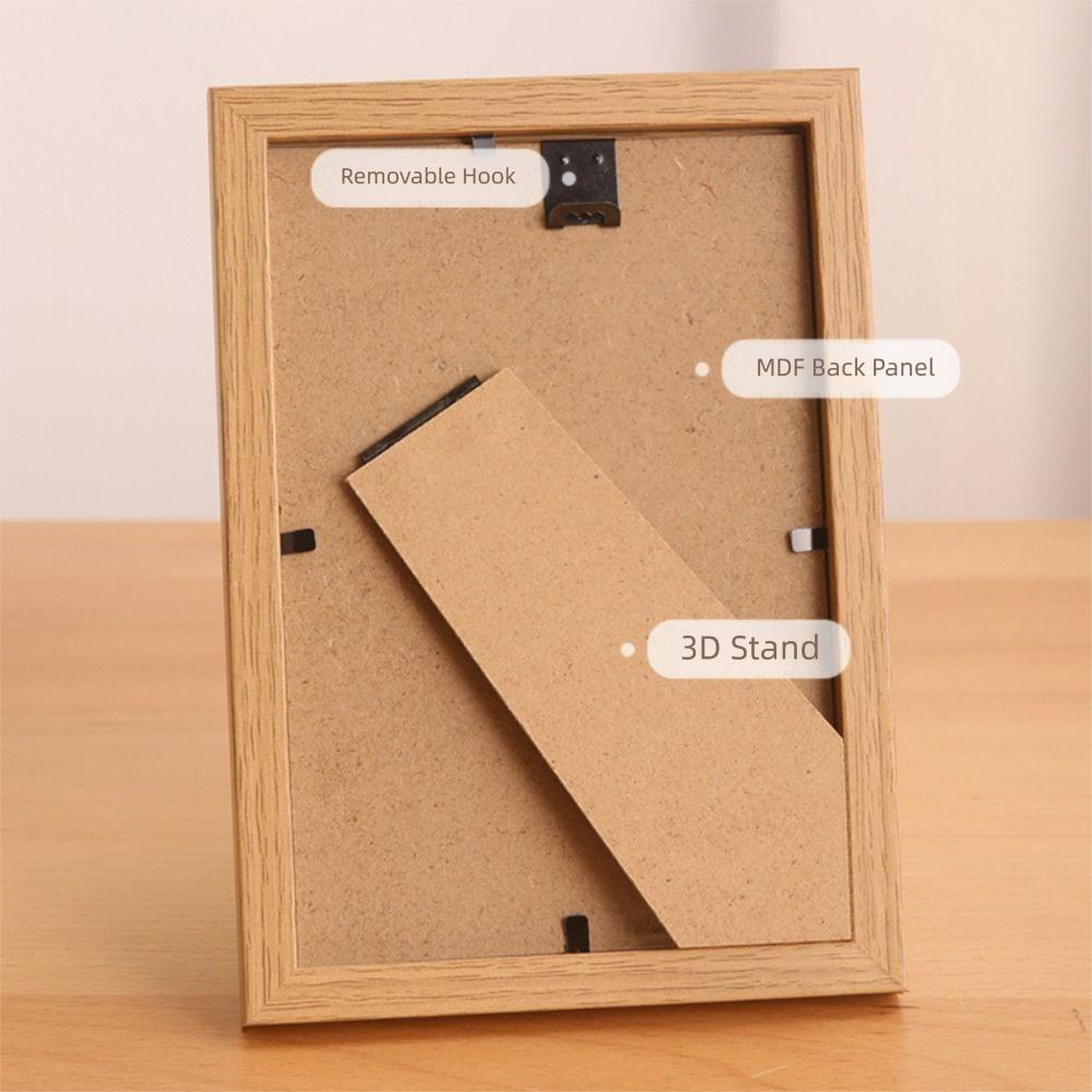 Circular Wood Picture Frame Stand Multicolor Picture Display Frame Simple Photo Frame  Gift