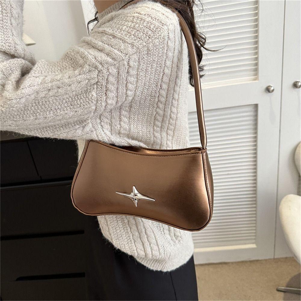 

Однотонная сумка через плечо, мягкая сумка для поездок на работу, повседневные сумки подмышками для женщин