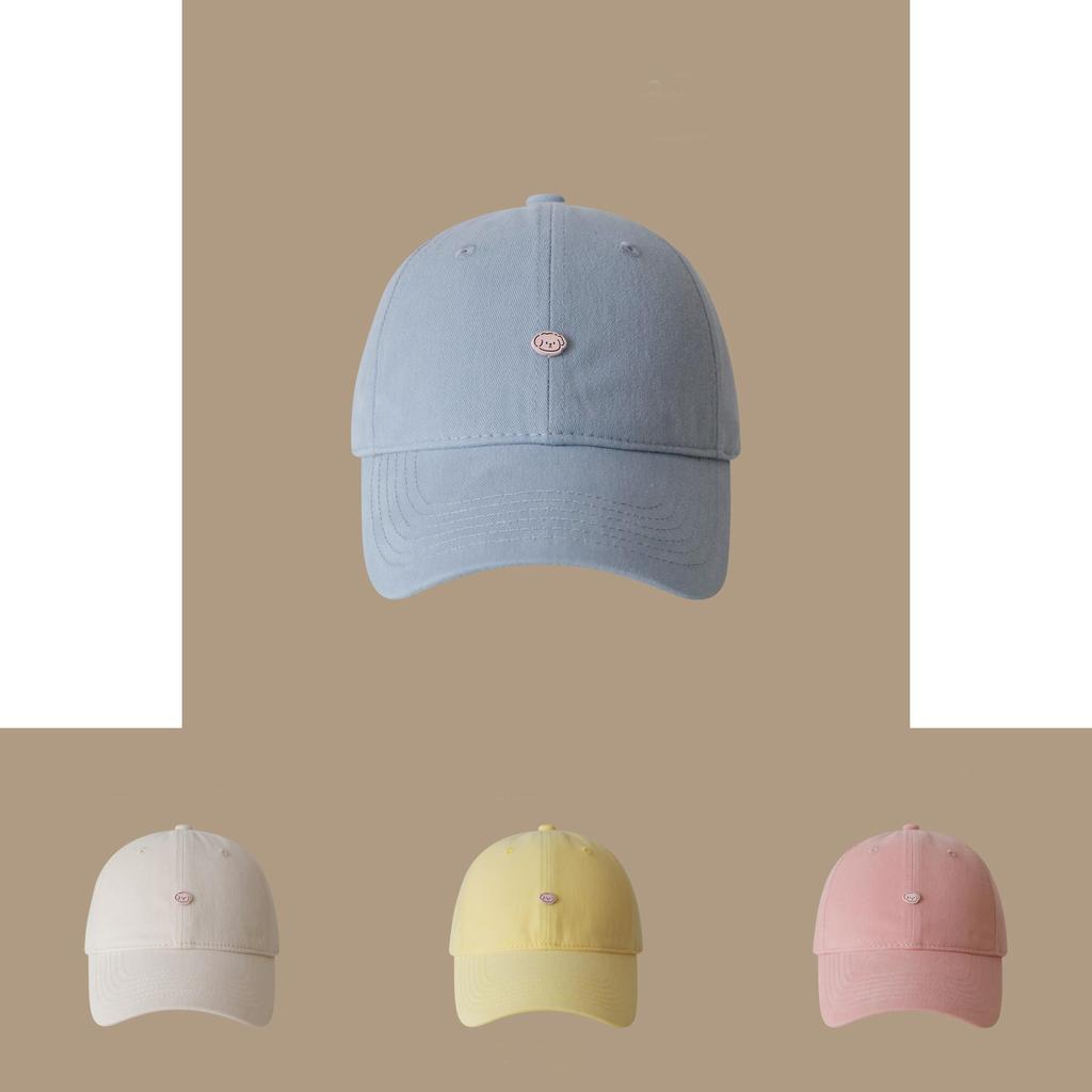 Soft Top Wide Brim Cap For Girls With Solid Color Design And Puppy Decoration For Fashionable Outdoor Use