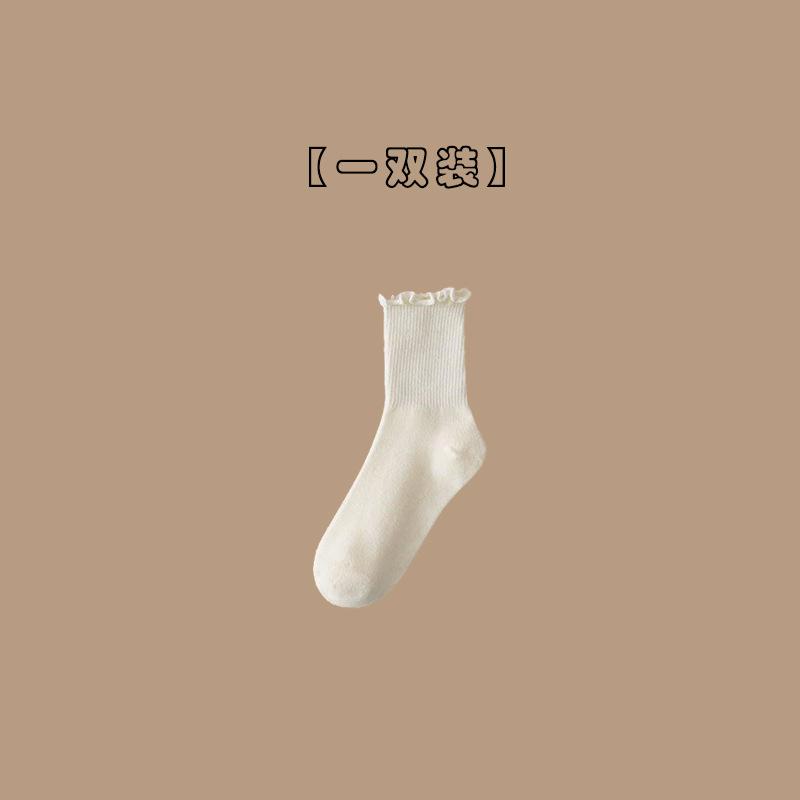 

Милая сестра Fungus Edge средние носки-трубы модные универсальные студенческие тонкие высококачественные носки Su Xiang штабелируемые носки