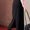 Basic House Black High Waist Pencil Skirt - Autumn/Winter Hip-Hugging Design for Women