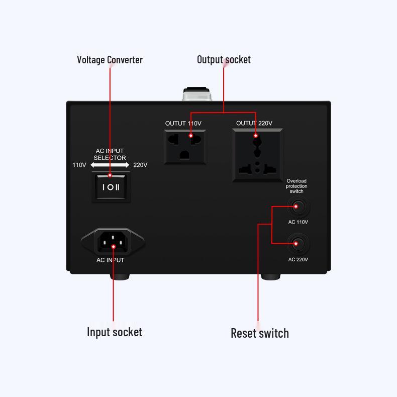 Zhengxi 110-220V Step-up/Step-down Voltage Converter