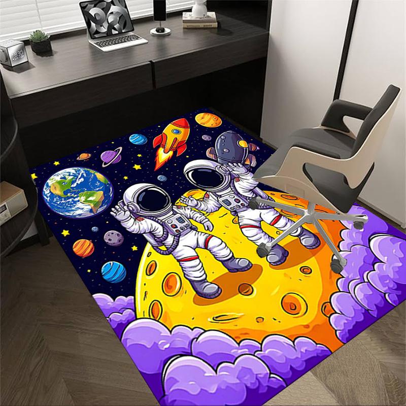 

1PC space explorer space rocket Anti-slip carpet, suitable for Office, bedroomand playrooms. It can also be used as a sofa footrest cover-W79 60cm by 90cm