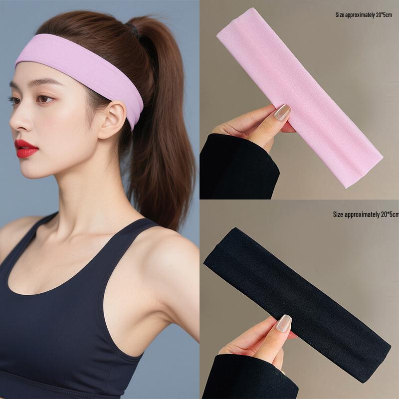 Unisex Sweat-Absorbing Yoga Headband for Sports, Fitness, and Face Washing