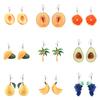 1Pair Banana Ear Drop Earrings Yellow Acrylic Fashion Women Delicate Creative Dangler Suitable for Party Work Daily Wear Ear