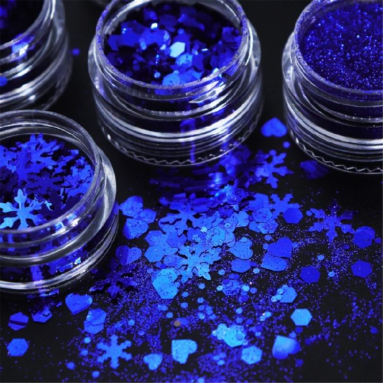 Snowflake Nail Art Glitter Christmas Nail Sequins Flakes 3D Snowflake Glitter