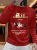 Zodiac Year Red Festive Unisex Round Neck Fleece Sweatshirt - Trendy New Year Pullover