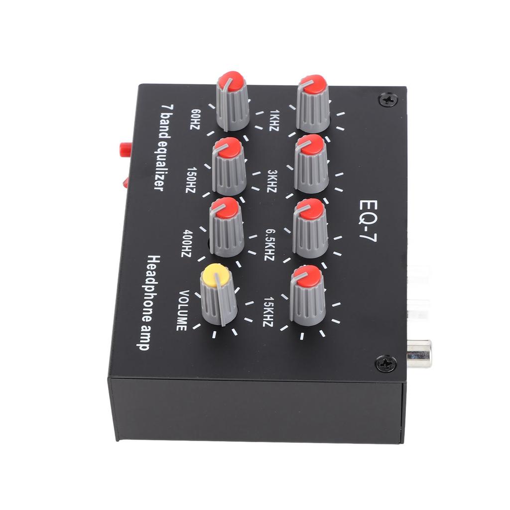 7 Band Sound Equalizer 12dB High Bass Adjustment Dual Channel Digital Equalizer