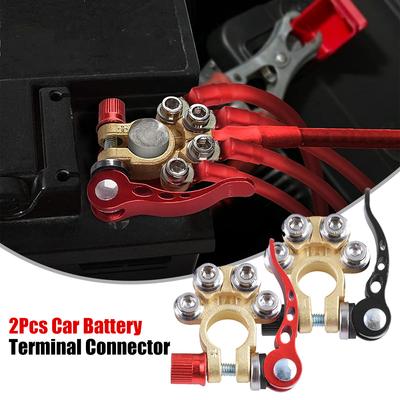 Car Battery Terminals Connectors Quick Release Disconnect 1 Pair 12V/24V Wire Cable Clamp Clip Screw Wire Connectors Wholesale