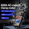 600A AC Clamp Meter, Digital Multimeter with NCV, 6000 Counts, Measures Voltage, Current, Capacitance, Temperature,