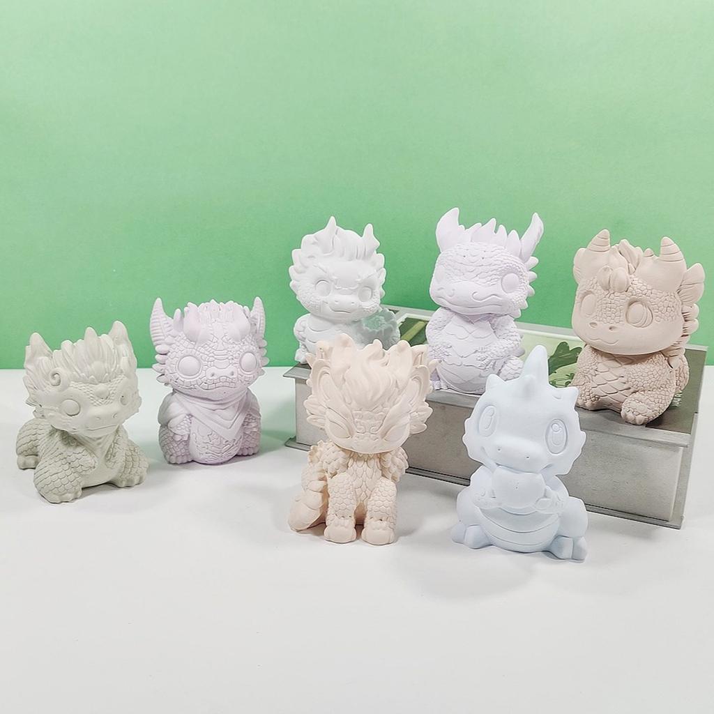 Animal Dragon Candle Mold Silicone Gypsum Molds Desktop Decorations Handmade Scented Candle Making Wax Resin Soap Mould
