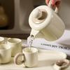 Cremefarbener Wind Keramik Wasserbecher Haushaltsset Teetasse Teekanne Leichter Luxus Wohnzimmer Hochzeit Einweihung Geburtstagsgeschenk