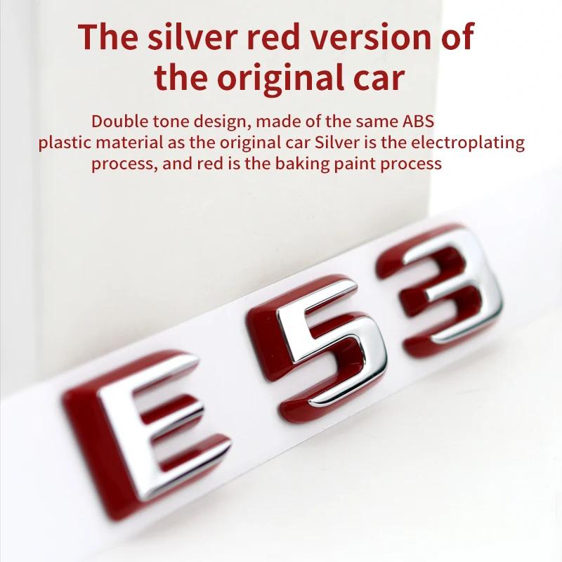 Suitable for Mercedes Benz Rear Letter Sticker Silver Red Version C63S GT63S S63LGLE53 SL63S Modification W205 W206 C190 X290