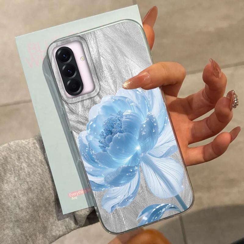 Luxury Flowers Case For Samsung A56 A16 A17 A07 S24 S25 FE Xiaomi Redmi Note 14 13 Pro 14C A5 Huawei Honor 400 200 Lite Pro iPhone 16 Shockproof Cover