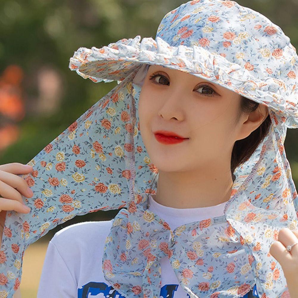 Sun Protection Sunshade Shawl Cap UV Protection Neck Protection Hat Tea Picking Hat Climbing