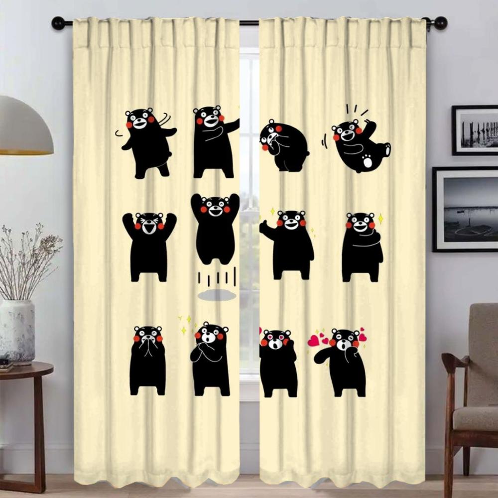 

KumamonS Домашний Интерьер Шторы 2 Штуки Оконная Штора для Комнаты 2 Панели Украшение на Хэллоуин Перегородка Жалюзи Гостиная Кухня W50xH70cmx2pcs-CL