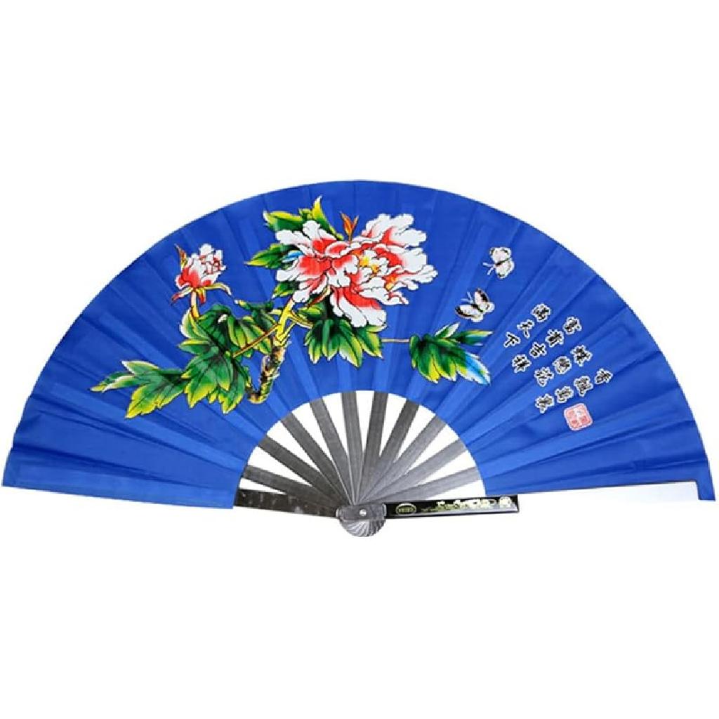 Stainless Steel Tai Chi Fan Decorative Folding Fans Chinese Kung Fu Fan for Performance Dance, Arts Dance, Training, Sports, Decorations, Festival,