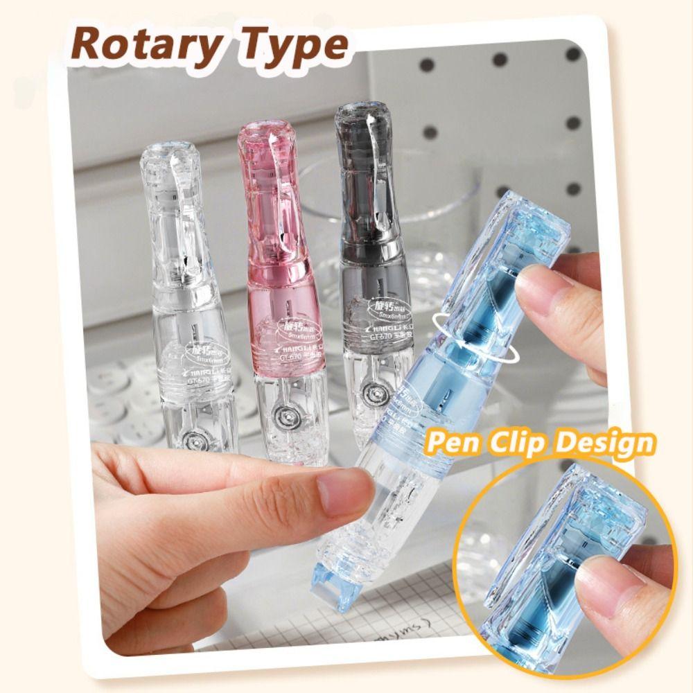 Pen Shape Glue Tape Rotary Type Dispensing Adhesive New Double-sided Adhesive Tape  School Office