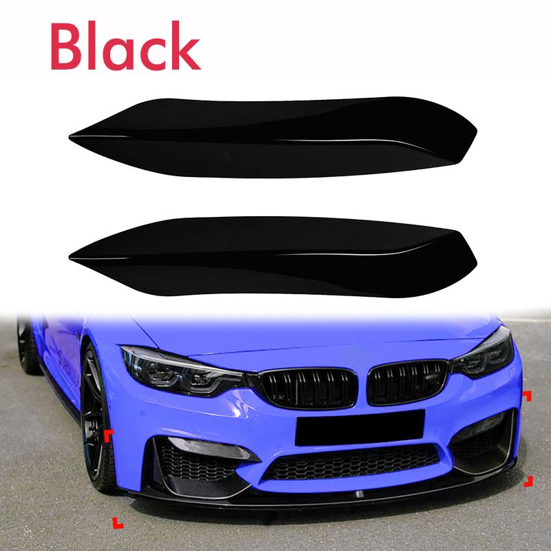 2PCS Car Front Left, Right Bumper Lip Spoiler Splitter Diffuser Body Kits Fit for BMW 3 4 Series M3 M4 F80 F81 F82 F83 2013-2020