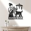 Custom Metal Wall Art Handmade Dog Grooming Sign Vintage Iron Gift Pet Groomer Decor