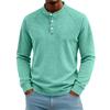 Men's Cotton Long Sleeve Shirt Retro Color Distressed Faded for Spring and Fall