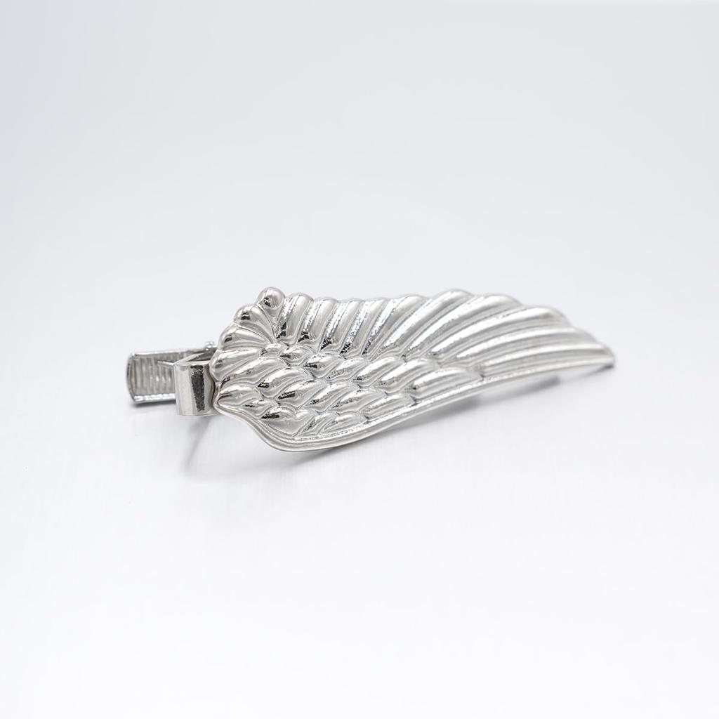 Yierda Feather Tie Clip Funny Silver Animal Wing Tie Clip Stylish Tie Clip for Weddings and Business Accessory Gift - Men's - - -