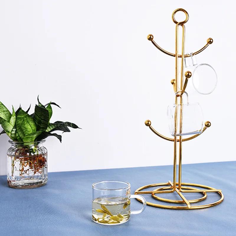 

Столешница для кружек, сушилка для кофейных чашек на 6 крючков, кухонная подставка для кофейных кружек, подставка для чайных чашек, Shelves only