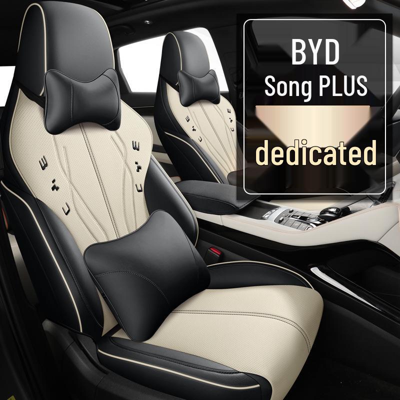 BYD Song Plus DMI Custom Leather Car Seat Cover, Full Wrap, Universal Fit for All Seasons, 5-Seater.