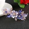 Fashion Flower Barrettes Resin Foral Hair Clip Barrette Crystal Hairpin Headwear For Woman Girls Hair Styling Accessories