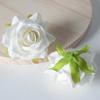 Artificial Rose Flower Head Soft 1.5" Real Touch Small Fake Flower Head for DIY Crafts Wedding Centerpieces Bridal Shower Party Home