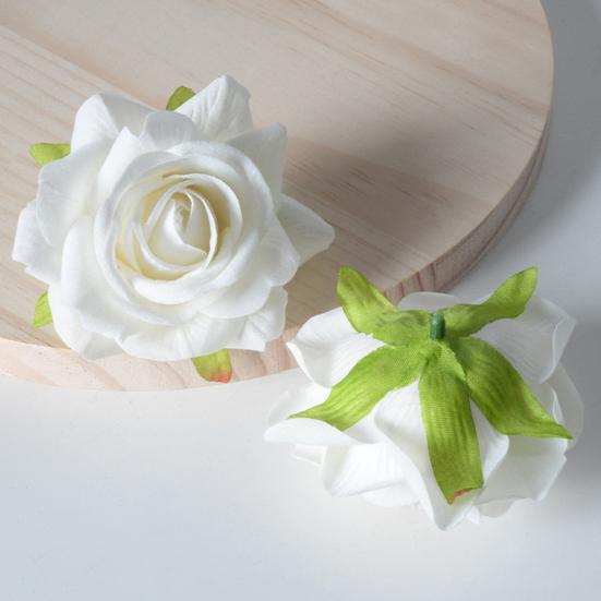 Artificial Rose Flower Head Soft 1.5" Real Touch Small Fake Flower Head for DIY Crafts Wedding Centerpieces Bridal Shower Party Home