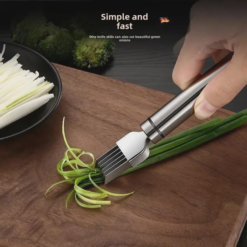 Stainless Steel Scallion & Celery Shredder/Cutter with Multi-Blade for Garlic Sprouts