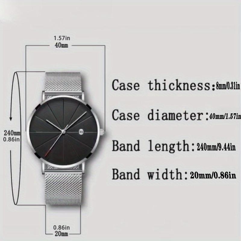 2 STÜCKE Set Mode Herren Kalender Uhren Luxus Männlichen Edelstahl Quarz Armbanduhr Uhr Männer Armband Armbanduhr & Armband