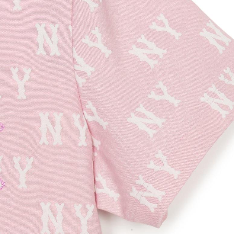 New MLB New York Yankees T Shirt Women's Pink 3FTSM0153-50PKM