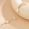 Accessories, Niche Long Y-shaped Fringed Necklace, French Special-shaped Baroque Imitation Pearl Necklace for Women