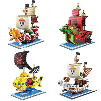 Small Particle Building Blocks, Pirate Ship Children's Plugging Puzzle Toy Desktop Ornaments Birthday Gift