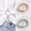 Metal Crystal Silk Scarves Buckle Ring Clips Female Fashion Clothes Corner Buckle Shawl Brooch Pins Alloy Luxury Shawl Ring Gift