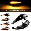 2PCS For Honda Civic 8th MK8 Type-S Type-R FN 1 2 3 FK 1 2 3 LED Side Mirror Lamp Turn Signal Light Smoked Lens Yellow Light