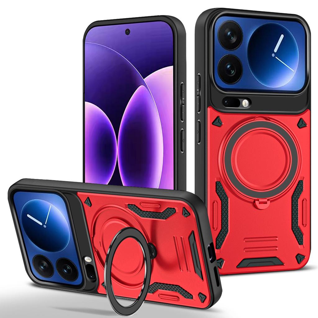 For Xiaomi 17 Pro Max Magnetic Case Shockproof TPU + PC Phone Back Cover with Kickstand