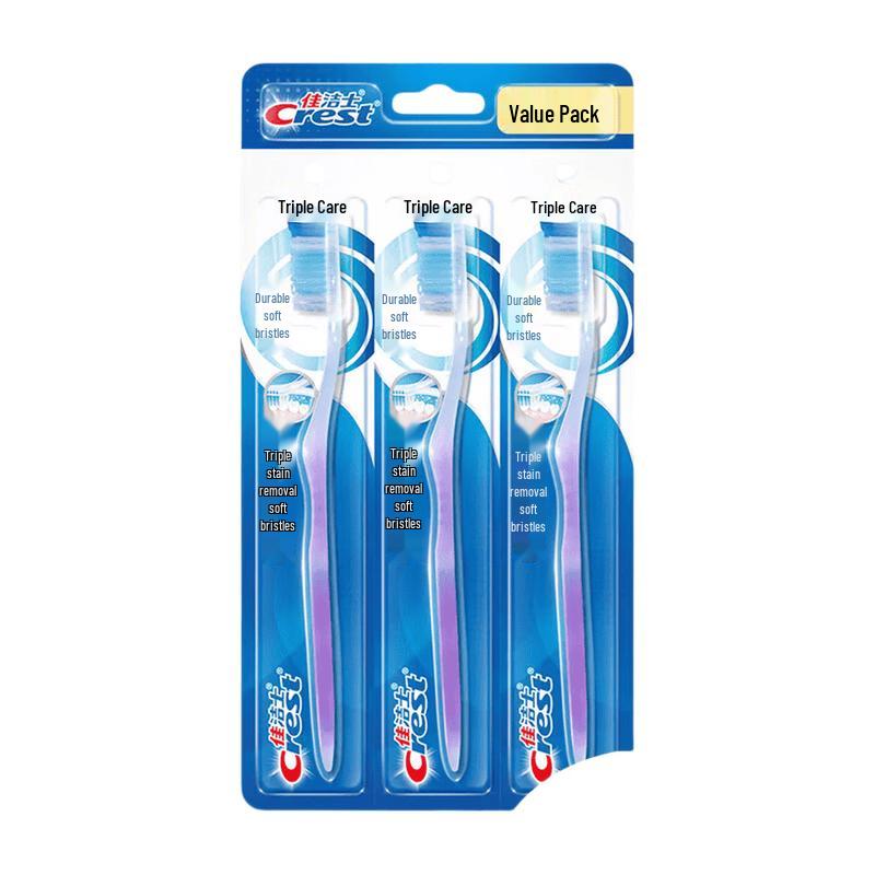 Crest Triple Care Soft Toothbrush 3-Count Value Pack