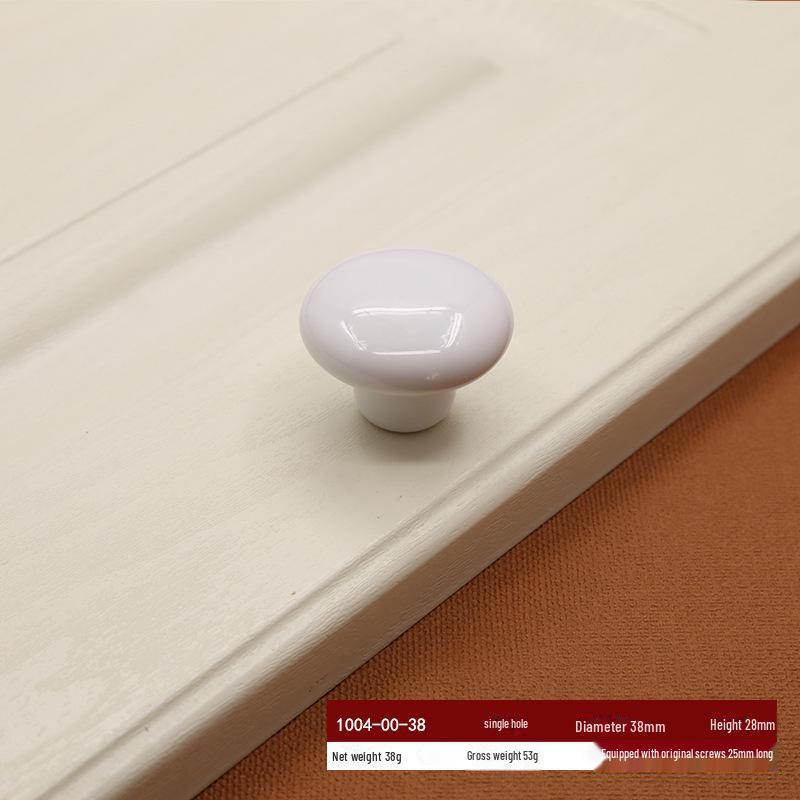 European Zinc Alloy Ceramic Handle: Modern Black & White Cabinet and Wardrobe Pull
